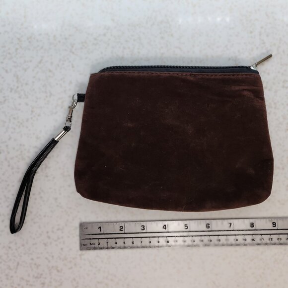 *Free With Purchase* Brown Veloour Wristlet Purse - Picture 2 of 3